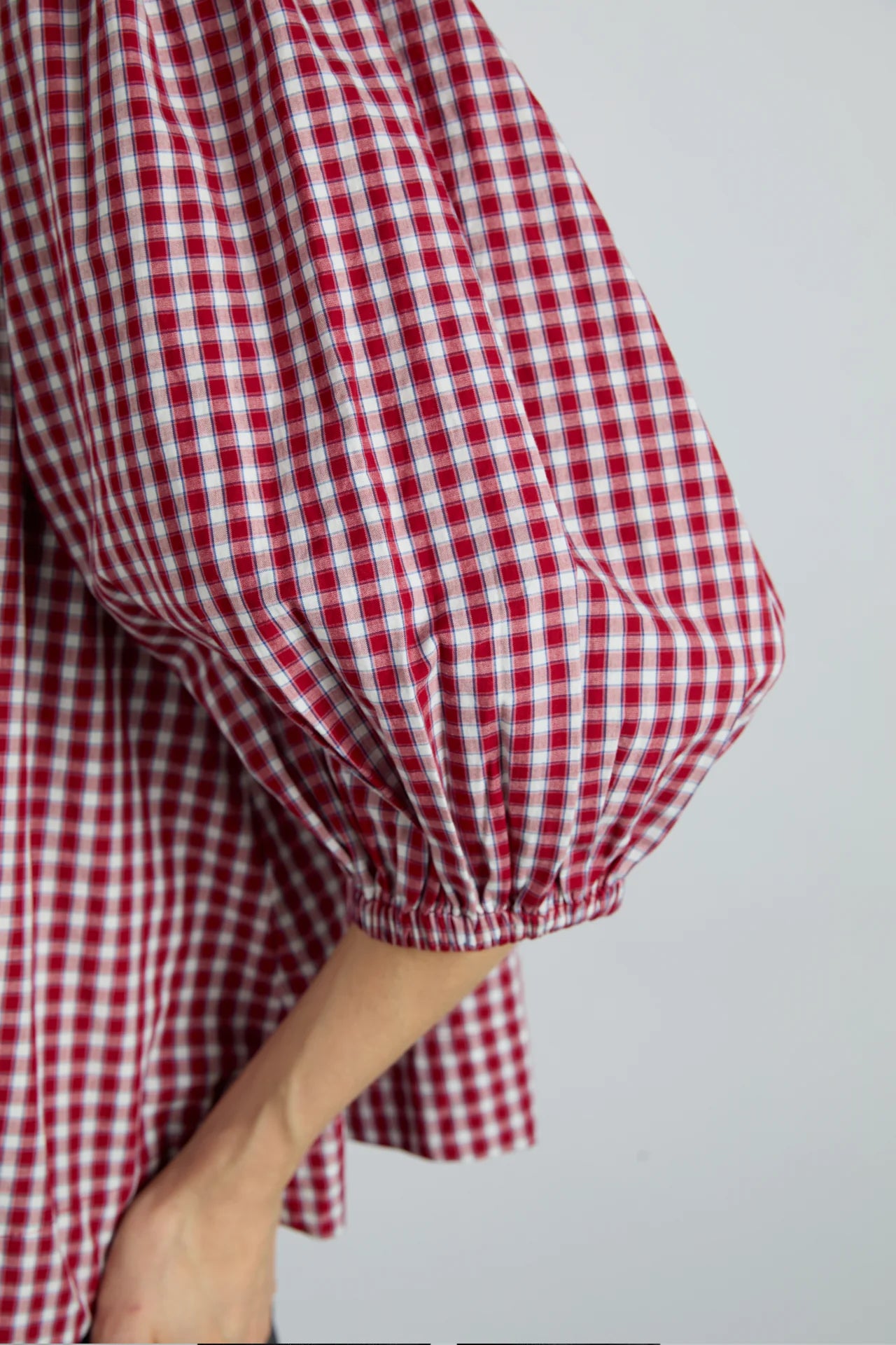 mila blouse - cherry gingham