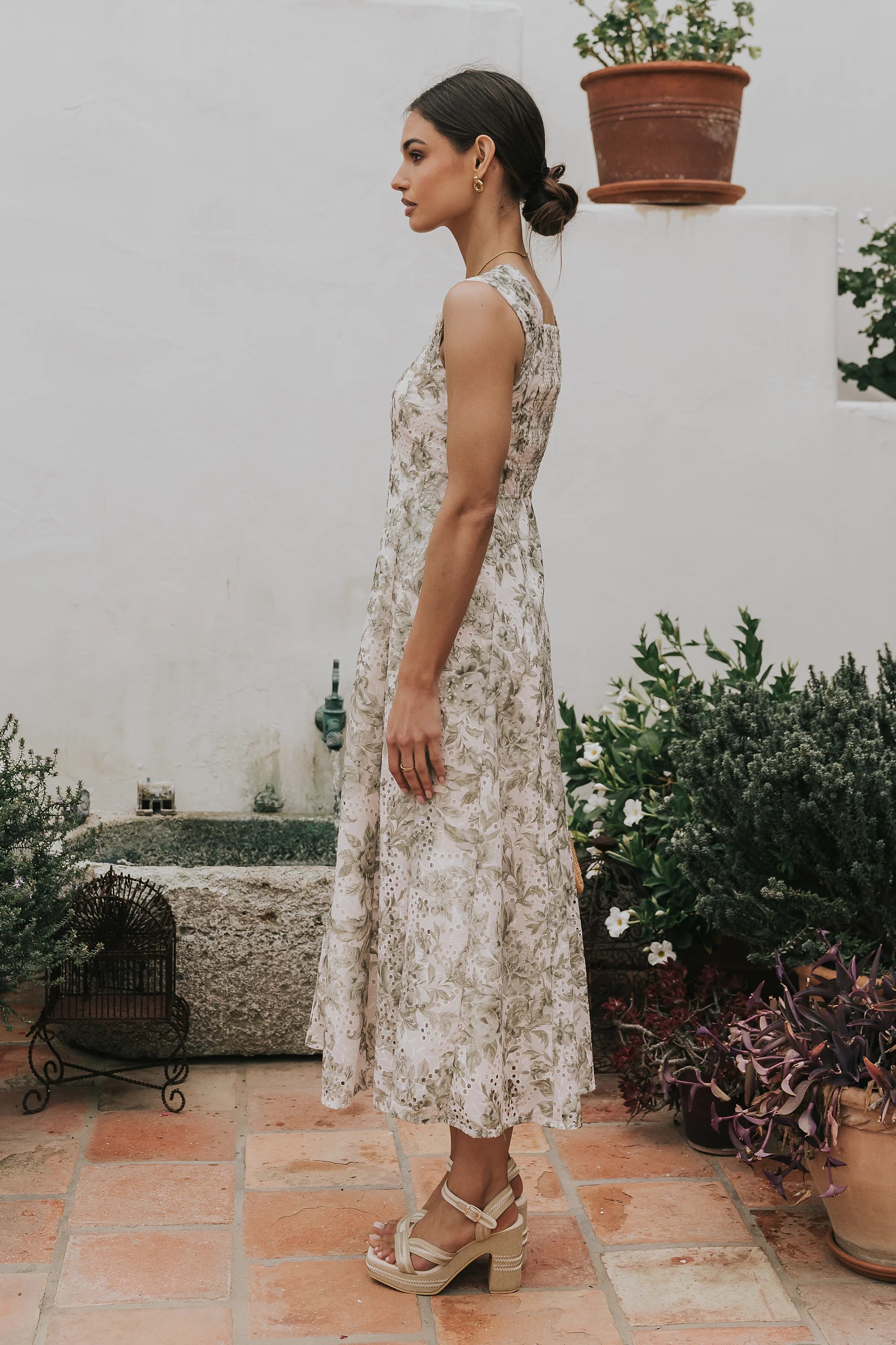 Cassie Embroidered Midi Dress - FINAL SALE