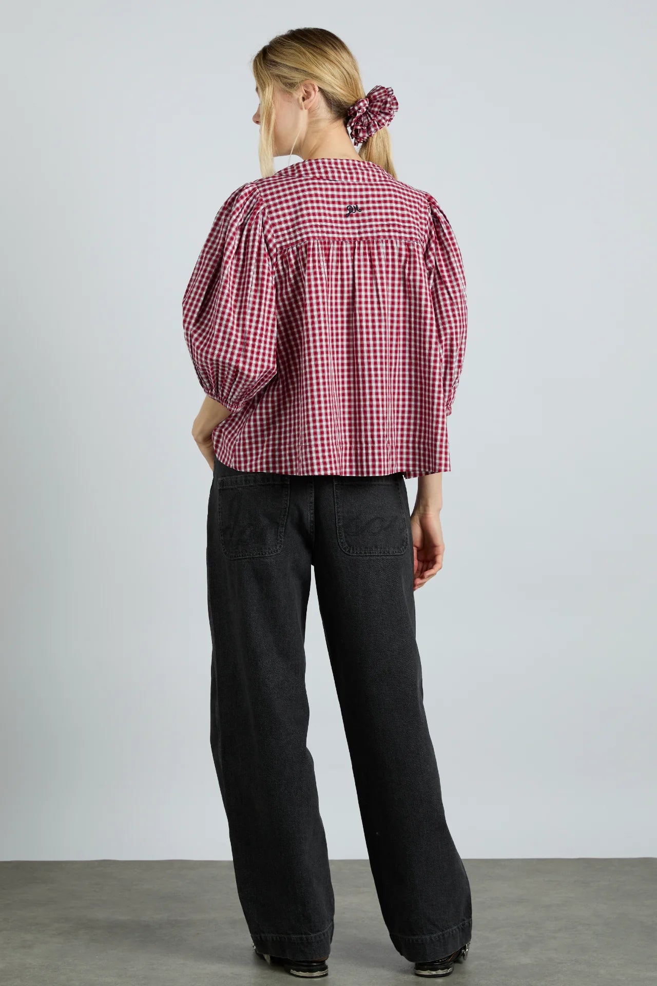 mila blouse - cherry gingham